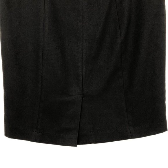 Romy Black Structured knee length Pencil skirt pleated Medium (8-12) - Picture 12 of 14